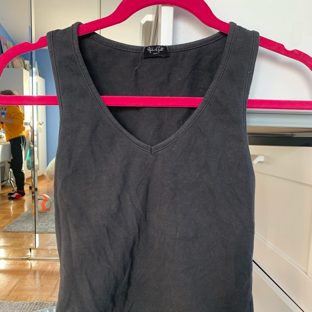 Black acid wash top from brandy Melville